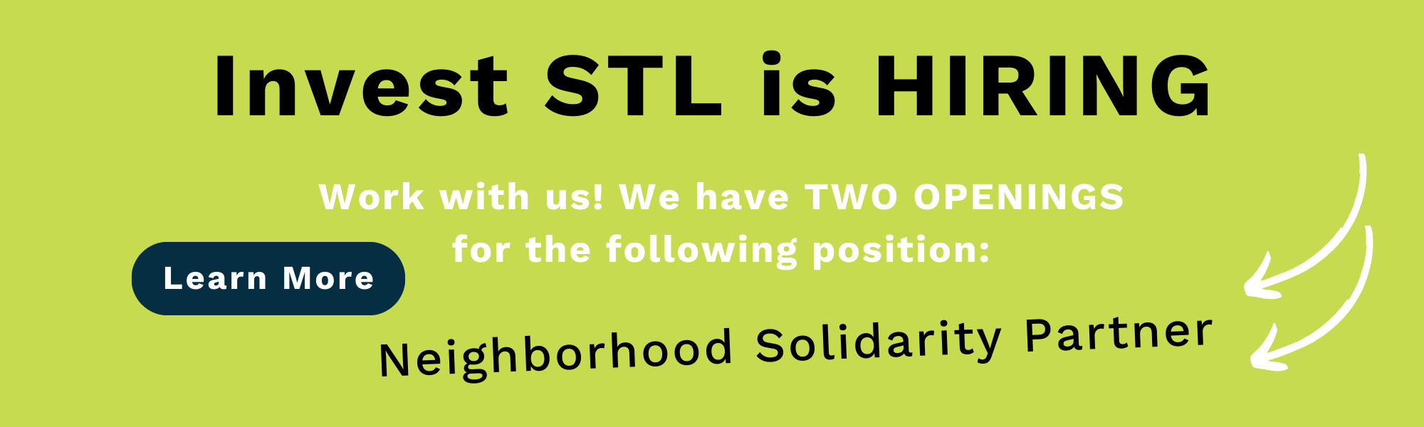 Invest STL is hiring - click here to learn more and apply.